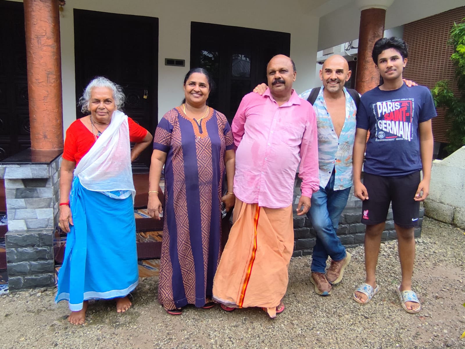 Portrait avec la famille keralaise