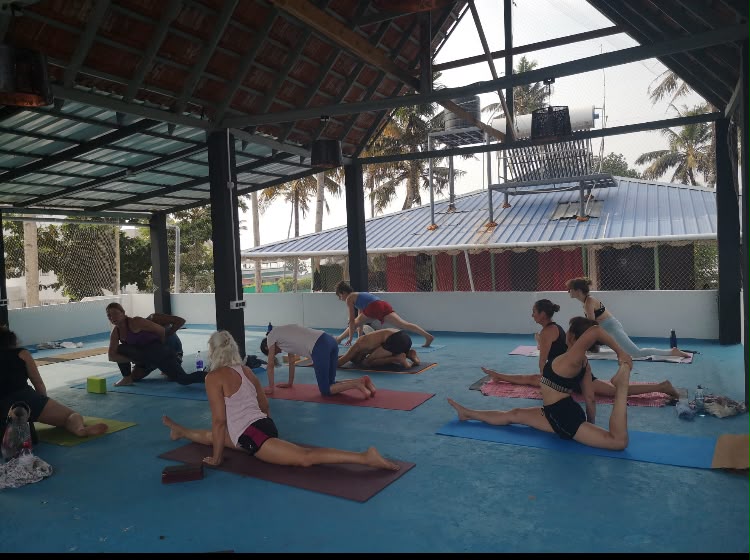 Cours collectif sur la shala du rooftop